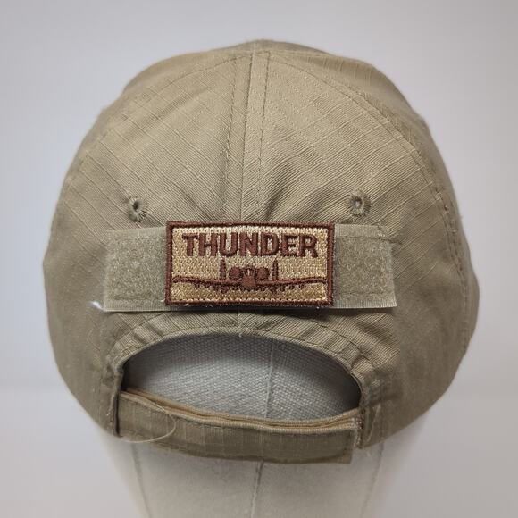 Thunder Strapback Baseball Cap Brown One Size Adjustable 6 Panel Blank - Picture 5 of 7